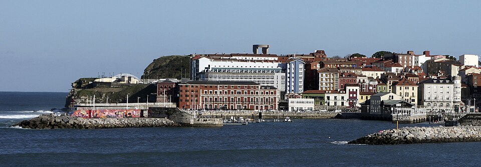 Vista de Barrio de Cimadevilla, Asturias